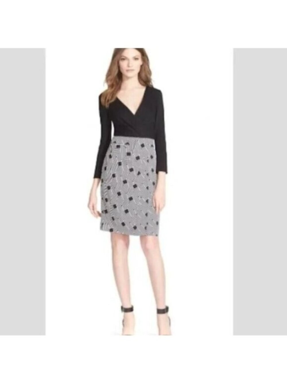 Diane von Furstenberg DVF Silk Gianna Geometric Dress size 2 NWOT